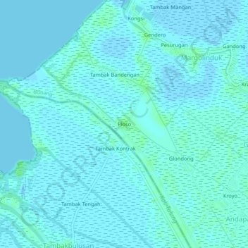 Топографическая карта Ploso, высота, рельеф