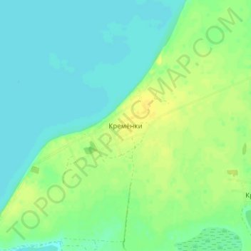 Топографическая карта Кременки, высота, рельеф