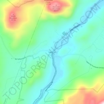 Топографическая карта Upper Jay, высота, рельеф