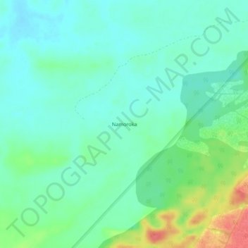 Топографическая карта Namoroka, высота, рельеф