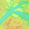 Топографическая карта Заозерье, высота, рельеф