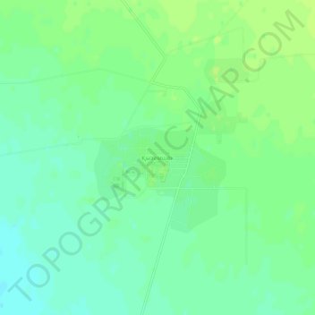 Топографическая карта Кыземшек, высота, рельеф