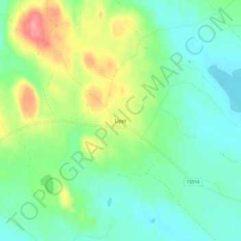 Топографическая карта Lippi, высота, рельеф