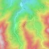 Топографическая карта 翠华山, высота, рельеф