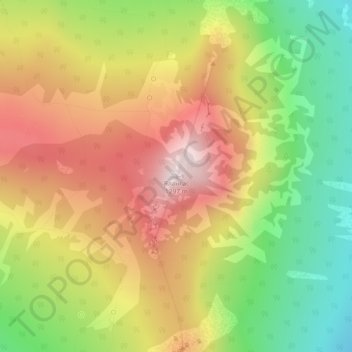 Топографическая карта Ялангас, высота, рельеф
