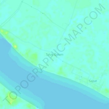 Топографическая карта Teluk Dalam, высота, рельеф