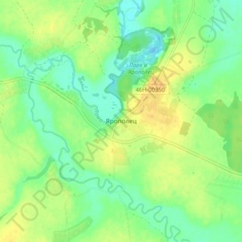 Топографическая карта Ярополец, высота, рельеф