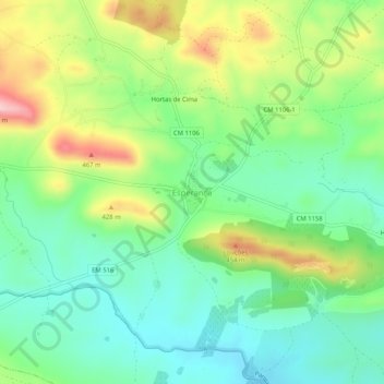 Топографическая карта Esperança, высота, рельеф