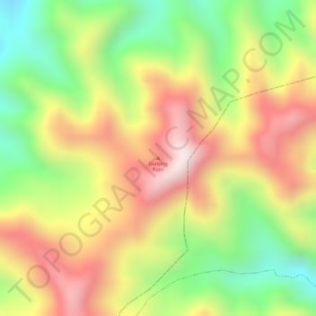 Топографическая карта Gunung Putri, высота, рельеф