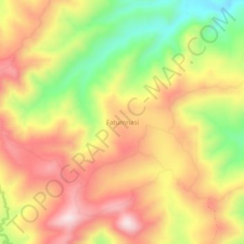 Топографическая карта Fatumnasi, высота, рельеф