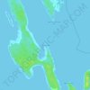 Топографическая карта Мыс Узкий, высота, рельеф