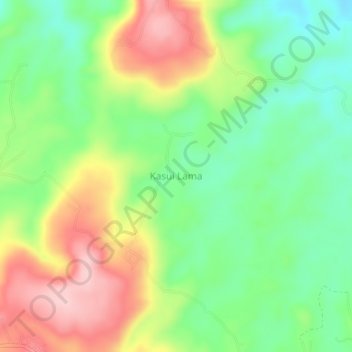 Топографическая карта Kasui Lama, высота, рельеф