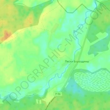 Топографическая карта Пески Оржаны, высота, рельеф
