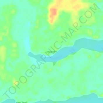 Топографическая карта Alexandre, высота, рельеф