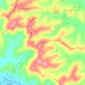 Топографическая карта I Lopi, высота, рельеф