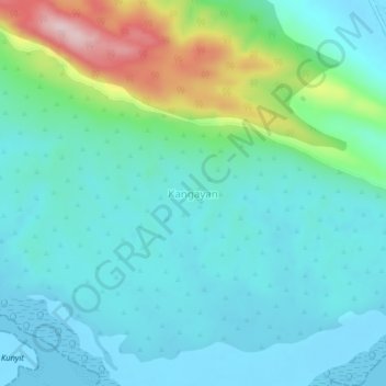 Топографическая карта Kangayan, высота, рельеф