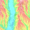Топографическая карта Кагул, высота, рельеф