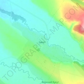 Топографическая карта Харат, высота, рельеф