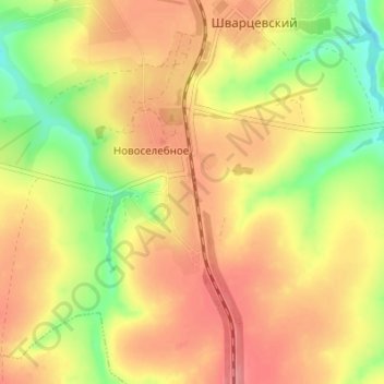 Топографическая карта Оболенское, высота, рельеф