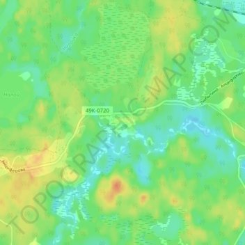Топографическая карта Ворониха, высота, рельеф