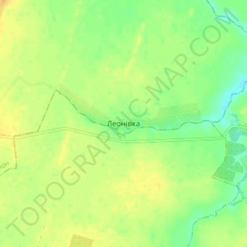 Топографическая карта Леоновка, высота, рельеф