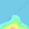 Топографическая карта мыс Челюскина, высота, рельеф