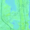Топографическая карта Palm Beach Lakes, высота, рельеф