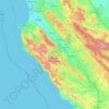 Топографическая карта Monterey, высота, рельеф