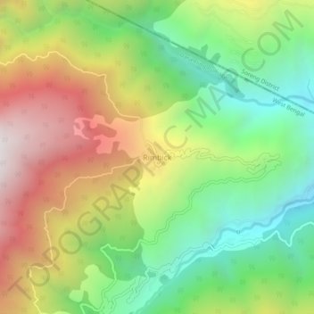 Топографическая карта Rimbick, высота, рельеф