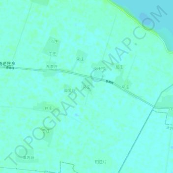 Топографическая карта 马庄, высота, рельеф