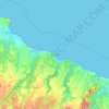 Топографическая карта Burnie, высота, рельеф