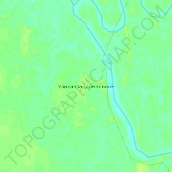 Топографическая карта Улика-Национальное, высота, рельеф