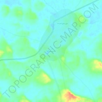 Топографическая карта Mukam, высота, рельеф