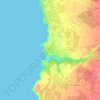 Топографическая карта Zambujeira do Mar, высота, рельеф