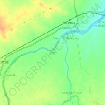 Топографическая карта Hol, высота, рельеф