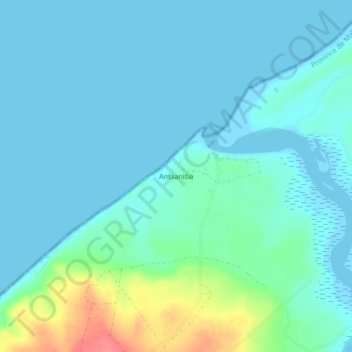 Топографическая карта Antsanitia, высота, рельеф