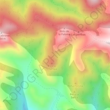 Топографическая карта Cornico de Francia, высота, рельеф