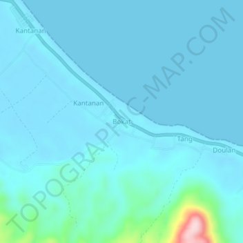 Топографическая карта Bokat, высота, рельеф