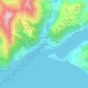 Топографическая карта Куинстаун, высота, рельеф