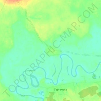 Топографическая карта Бакейка, высота, рельеф