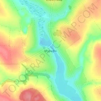 Топографическая карта Мурафа, высота, рельеф