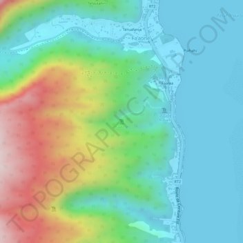 Топографическая карта Faaone, высота, рельеф