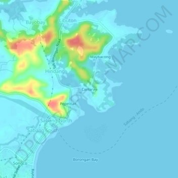 Топографическая карта Canlaray, высота, рельеф