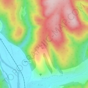 Топографическая карта Мелякур, высота, рельеф