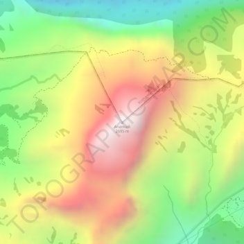 Топографическая карта Anamudi, высота, рельеф