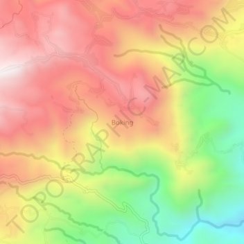 Топографическая карта Boking, высота, рельеф