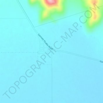 Топографическая карта Gannett, высота, рельеф
