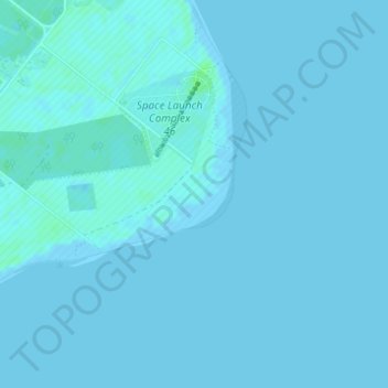 Топографическая карта Cape Canaveral, высота, рельеф