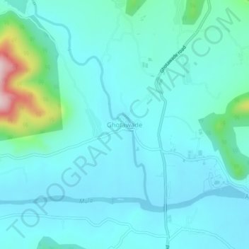 Топографическая карта Ghotawade, высота, рельеф