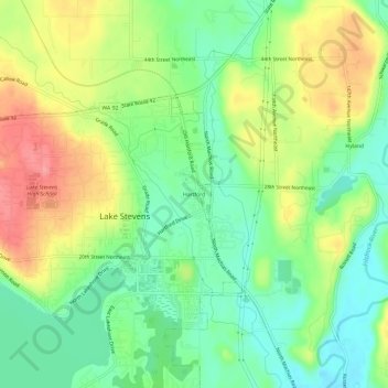 Топографическая карта Hartford, высота, рельеф